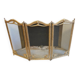 Art Nouveau brass fire screen 1900
