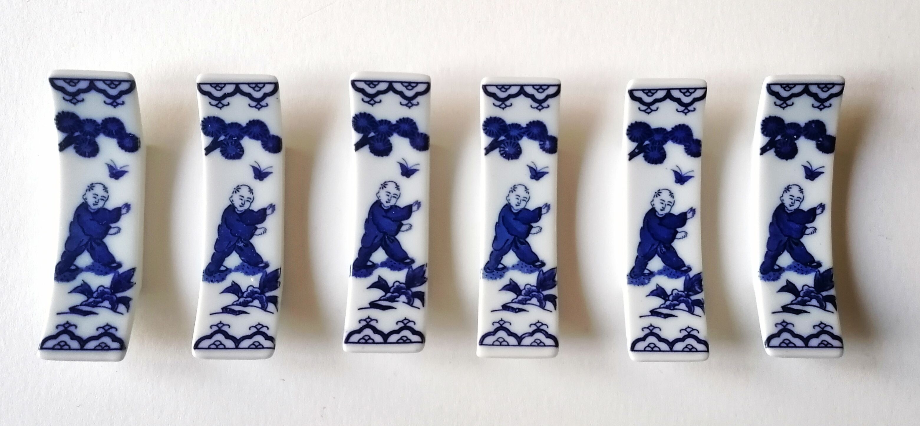 6 porcelain knife holders from Japan