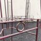 Set of 6 solid iron chairs in postmodern style, 1980.