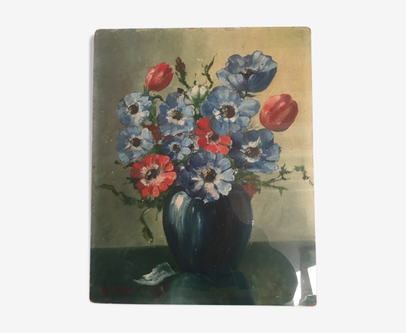 Peinture vase de fleurs