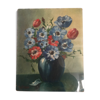 Peinture vase de fleurs