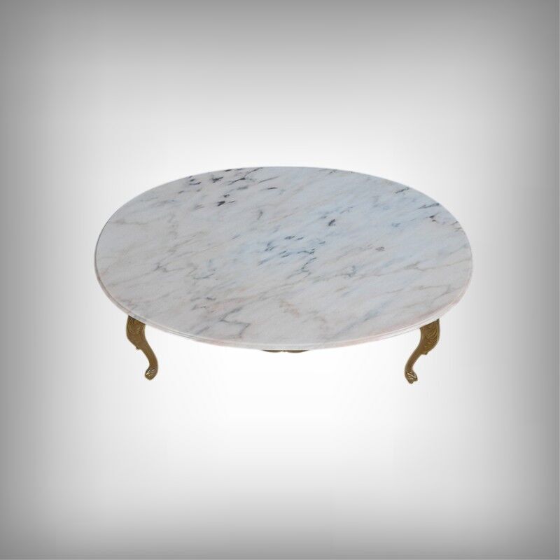 Marble and brass coffee table, Louis XV style – mid 20th century