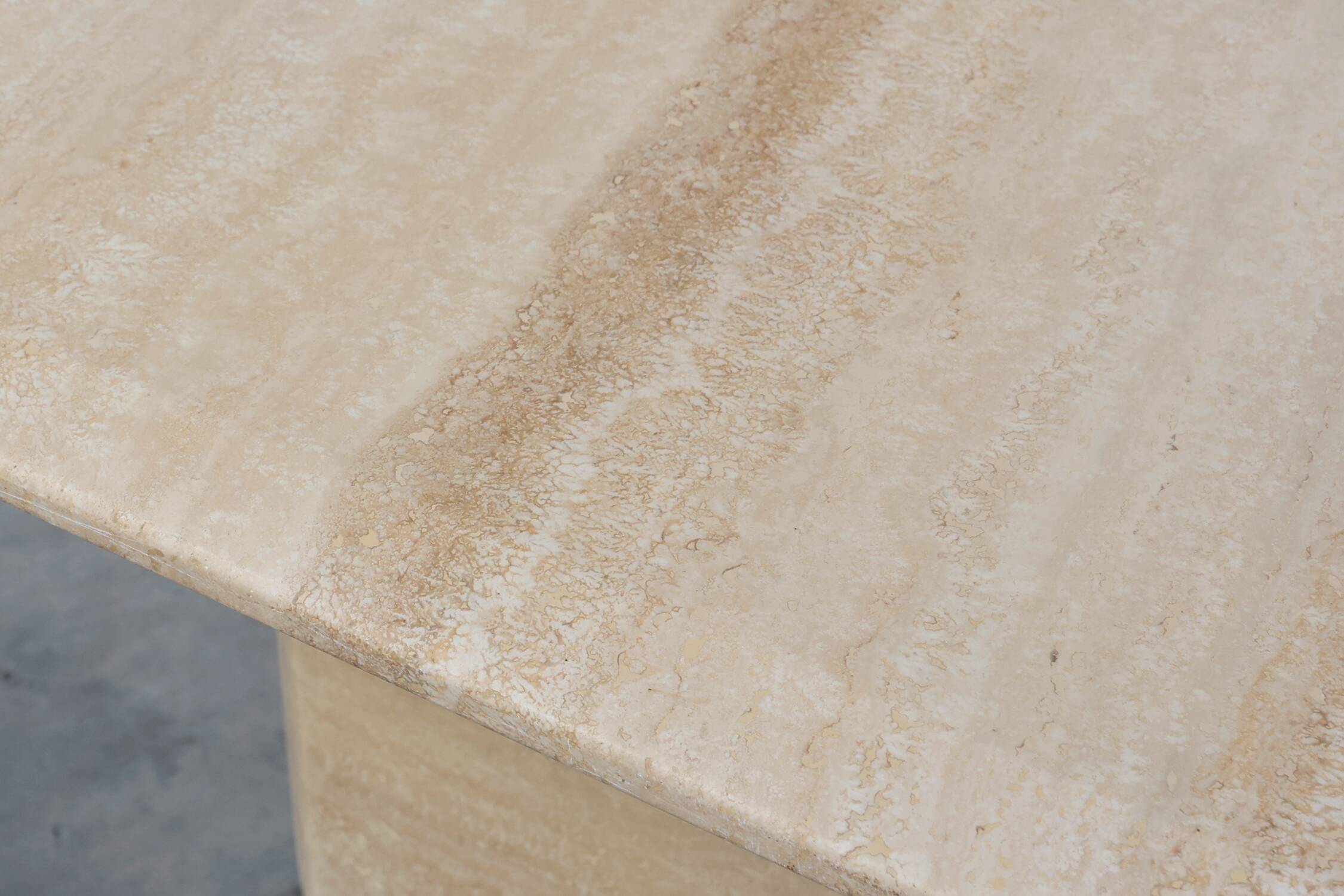 Mid-century square travertine coffee or side table, Italy 1960s