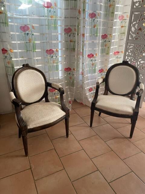 Antique Louis XV convertible armchairs