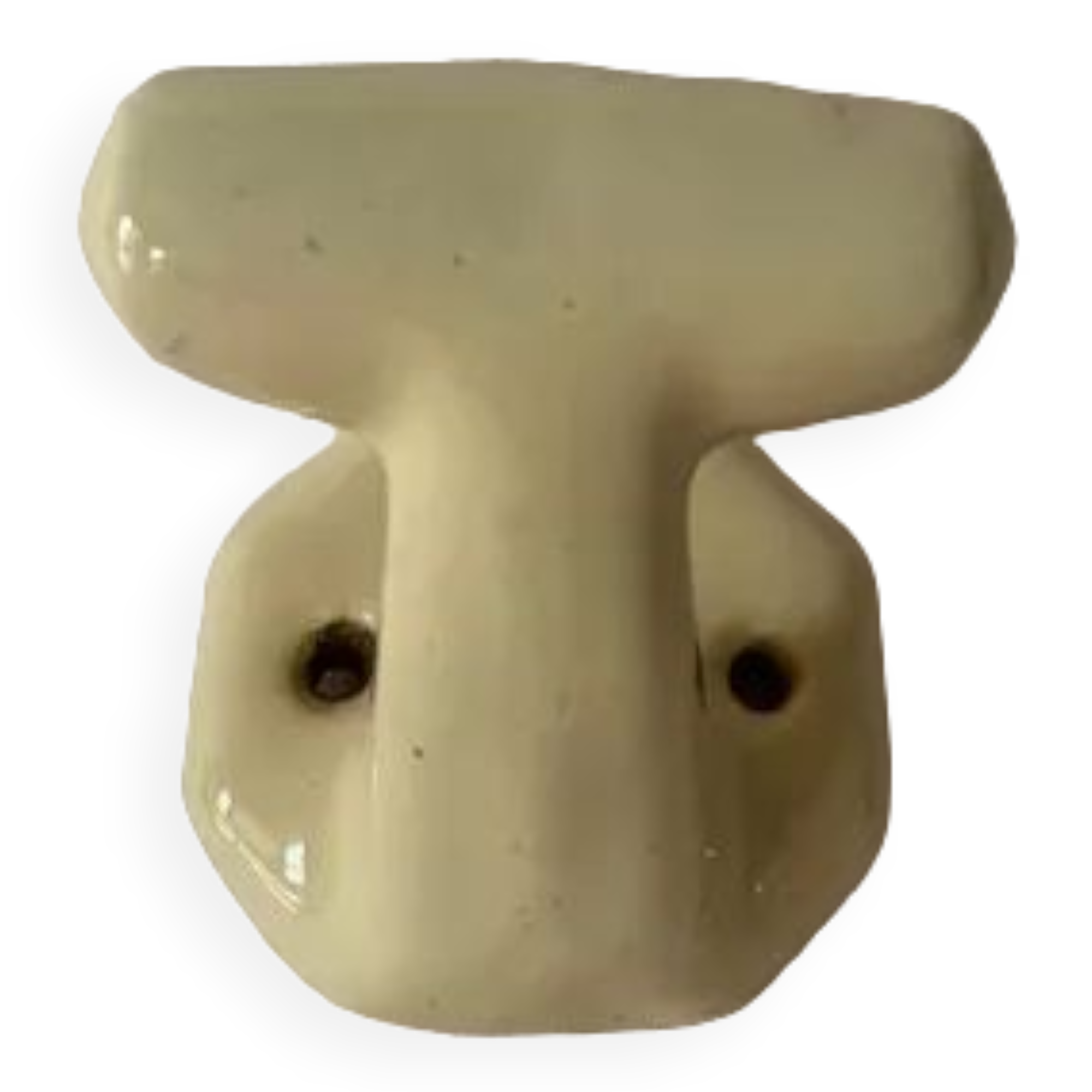 Antique hook in glazed terracotta / Ceramics, 1920, France