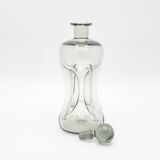 Decanter and Cordial Glasses in Grey Smoked Glass from Holmegaard Denmark, 1950s, Set of 7