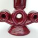 Bordeaux ceramic candle holder, signed Vallauris
