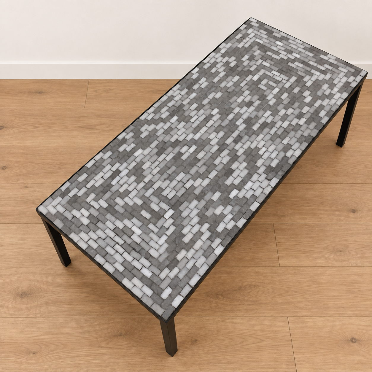 Grey ceramic coffee table