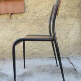 Series of 4 chairs Mullca school model 510 tapered feet 1950