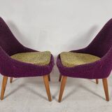 Vintage Chairs and Table, 1960s, Set of 3