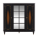 Art Deco style walnut veneer wardrobe – 4 doors and mirror
