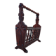 Rustic stained wooden magazine rack