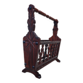 Porte-revues en bois teinté rustique