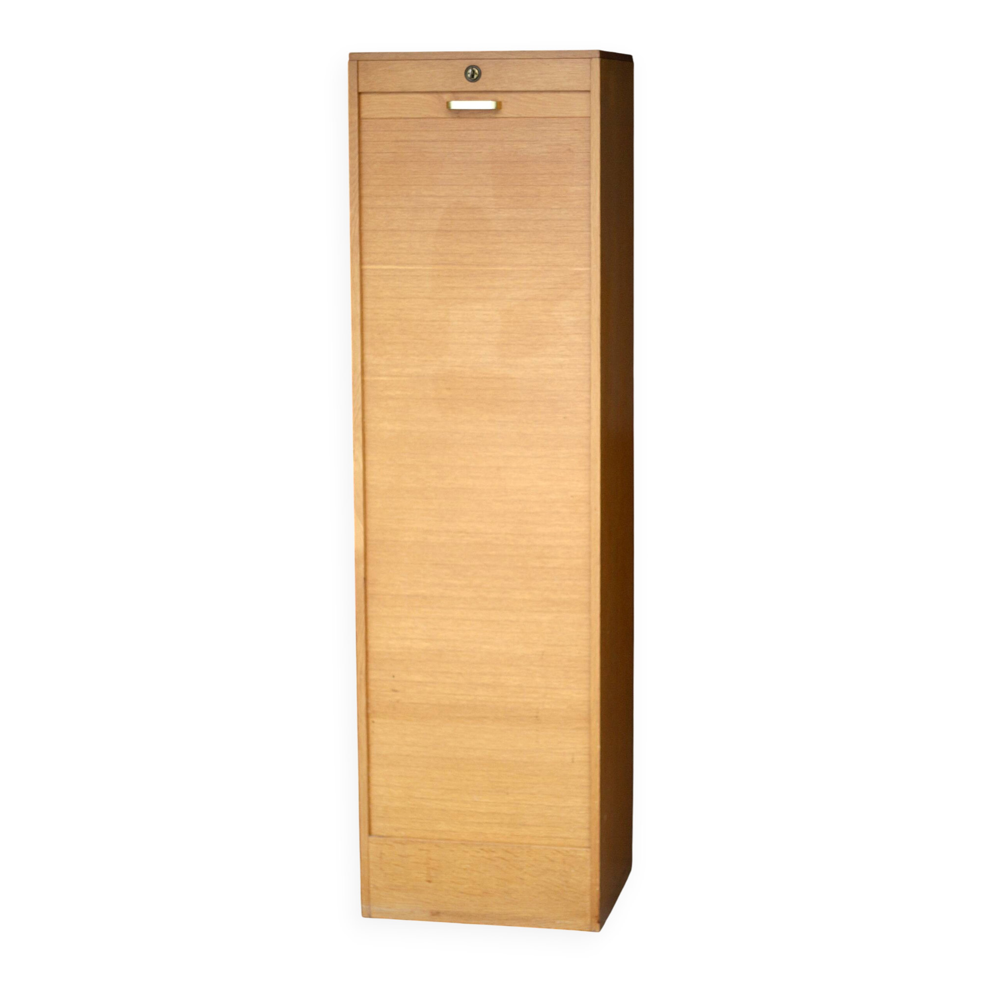 Notary's curtain cabinet in light oak (very good condition)