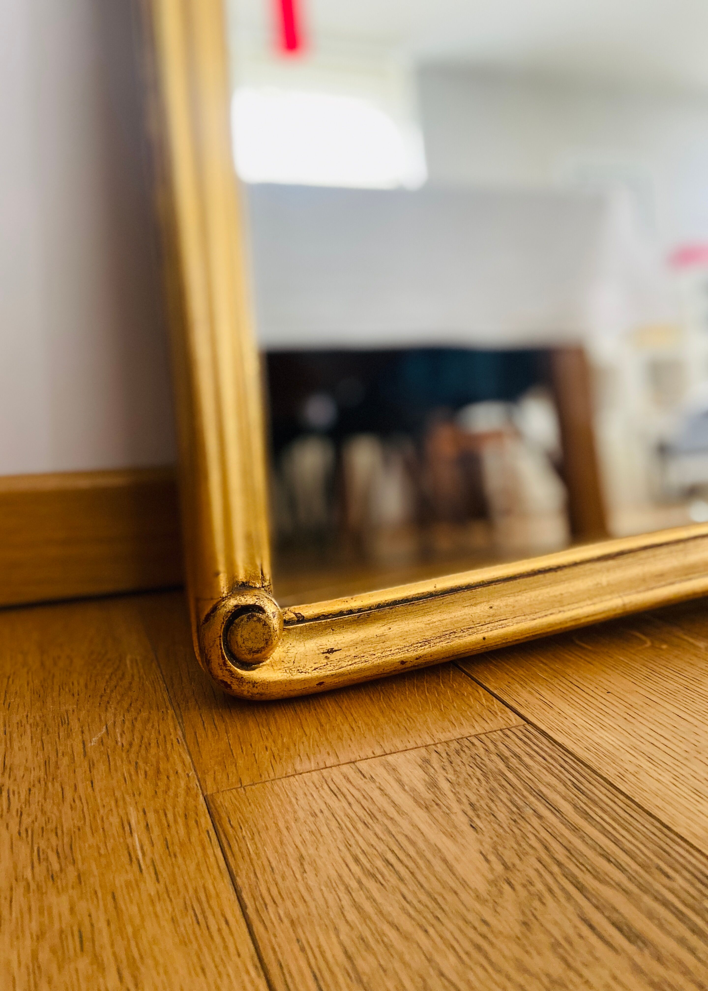 Large gilded old mirror 77x130cm