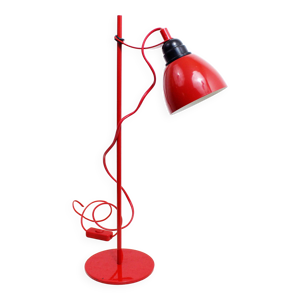 Lampe de bureau en métal - rouge