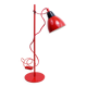Lampe de bureau en métal rouge