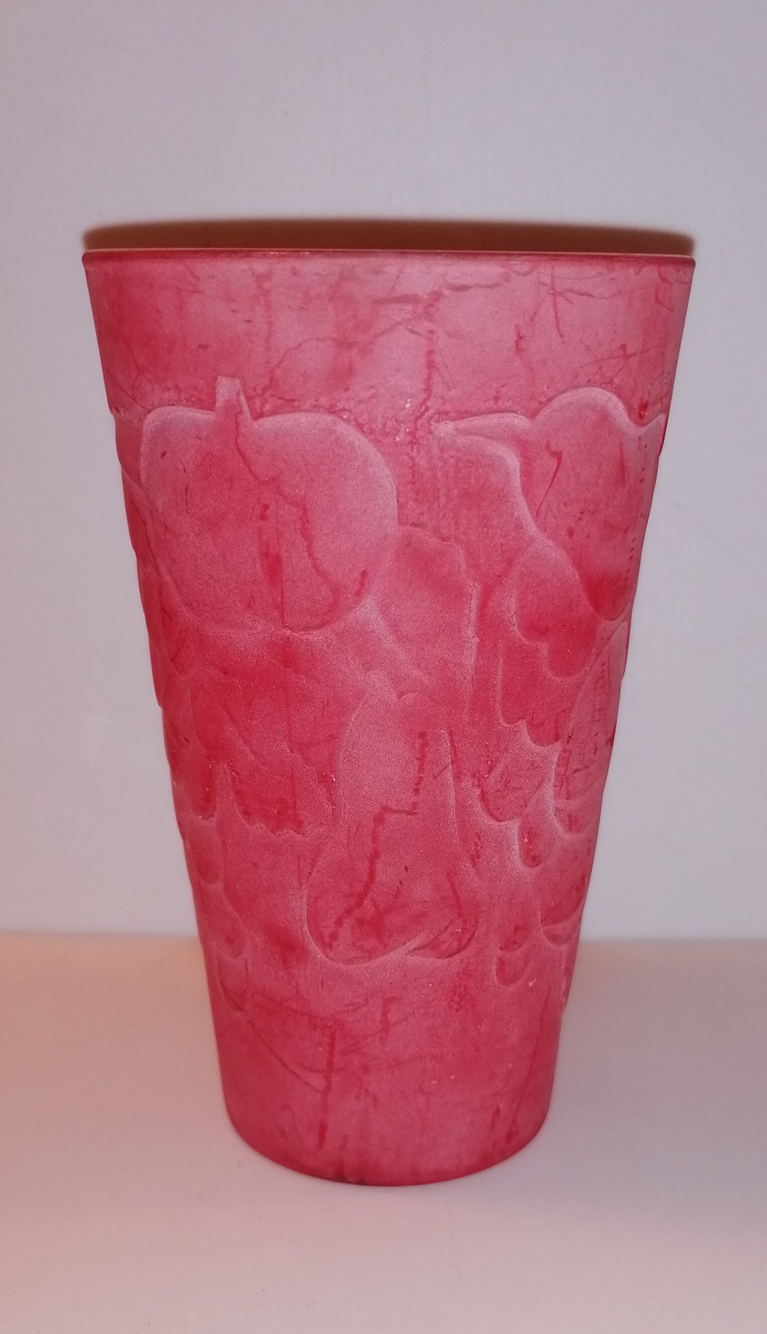 Colorful Italian glasses decorated with fruit