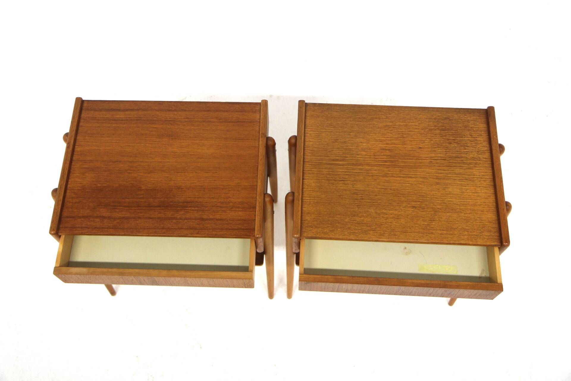 Set of 2 Scandinavian teak bedside tables, Carlström, Sweden, 1960