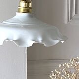 White opaline pendant light