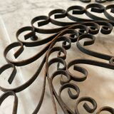 Underside of wrought iron antique metal