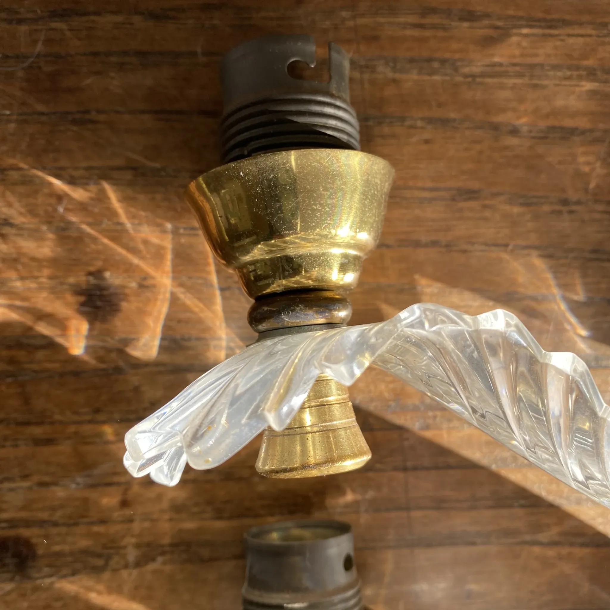 Vintage plexiglass wall lights in Hollywood Regency style from the 1960s.