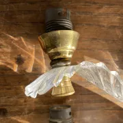 Vintage plexiglass wall lights in Hollywood Regency style from the 1960s.