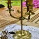 Bronze-gilt bouillotte lamp XIXth century with a tin shade featuring Japonese decoration.