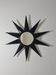 Antique metal star wall mirror black
