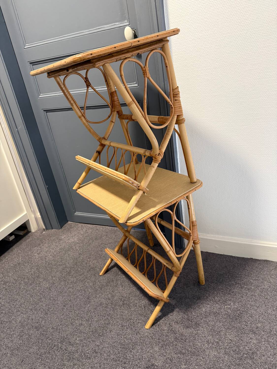 Rattan bedside table