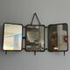 Art Deco 3 Nickel-plated glass covers Table or wall mirror, 1940s, Italy