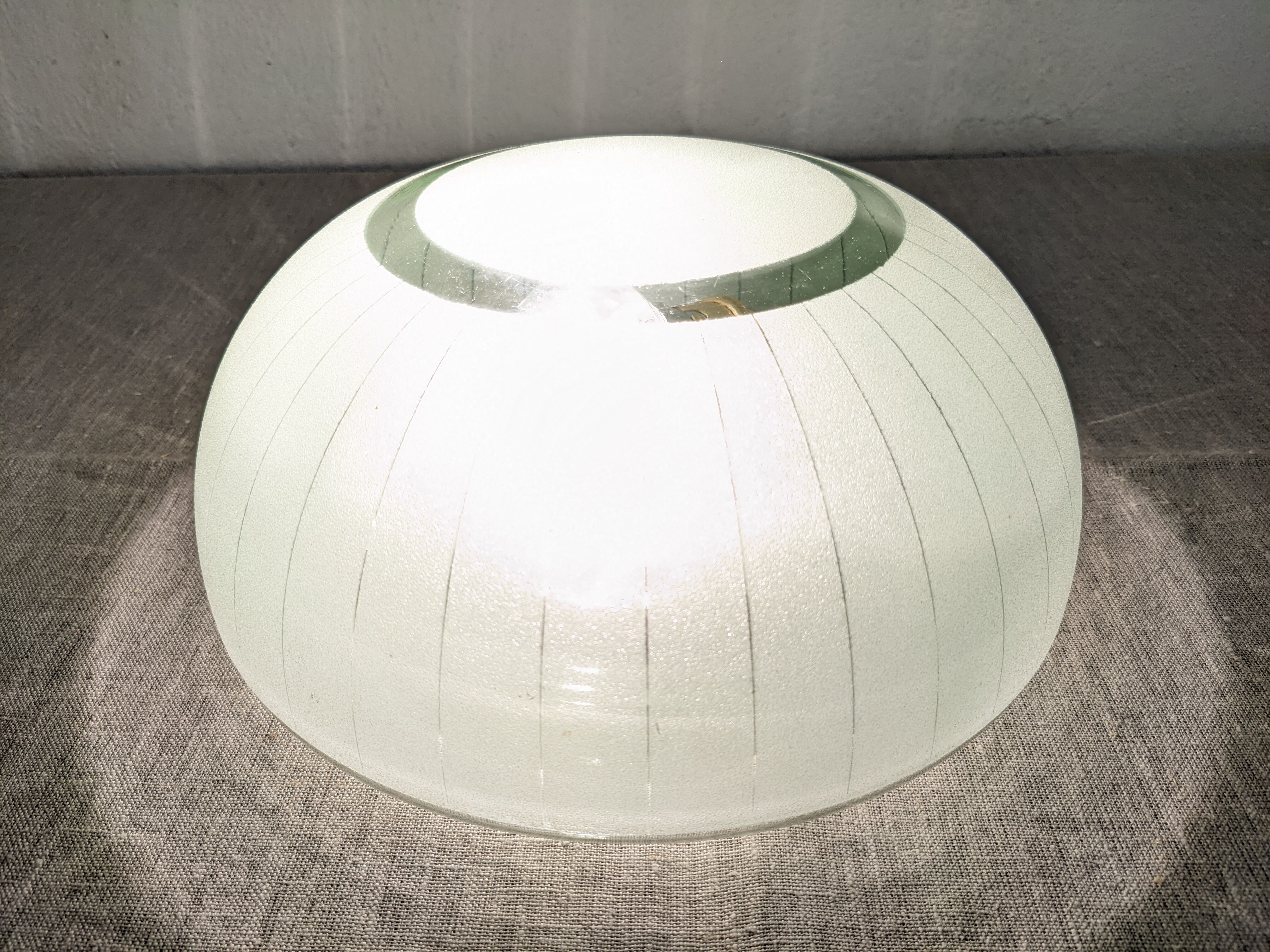 Vintage glass ceiling lamp from the 50s/60s