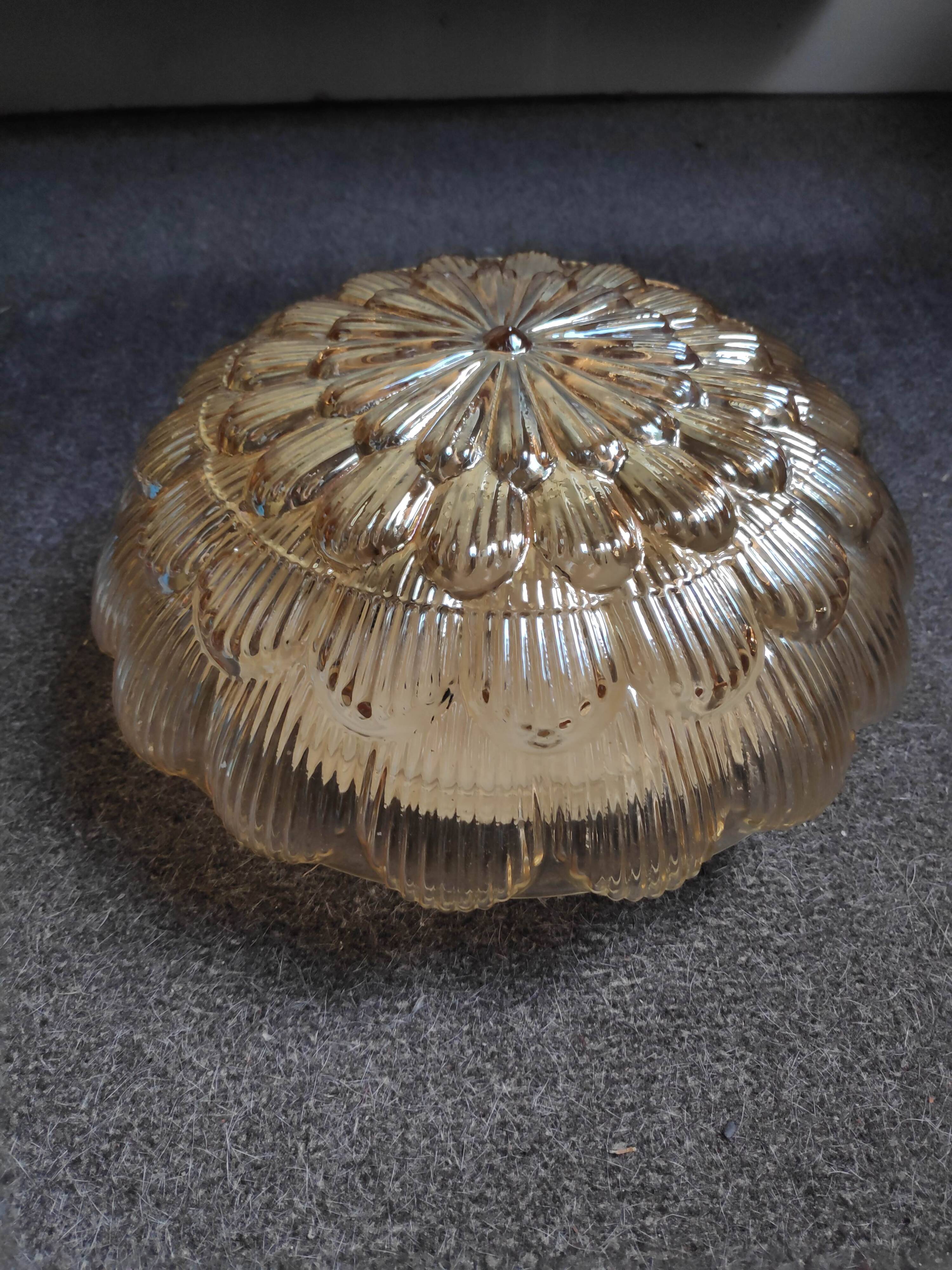 Vintage amber ceiling light in scale style