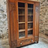 Solid oak display cabinet – Art Deco style – 1920s – Modular shelves