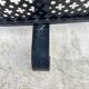Vintage 1950s fireplace screen, fan shape.