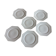 Set of 6 dessert plates in white Limoges porcelain octagonal shape