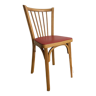 Chaise bistrot baumann bois et skaï rouge