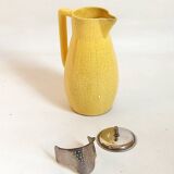 Ceramic orangeade or lemonade pitcher with cracked effect from the 1960s