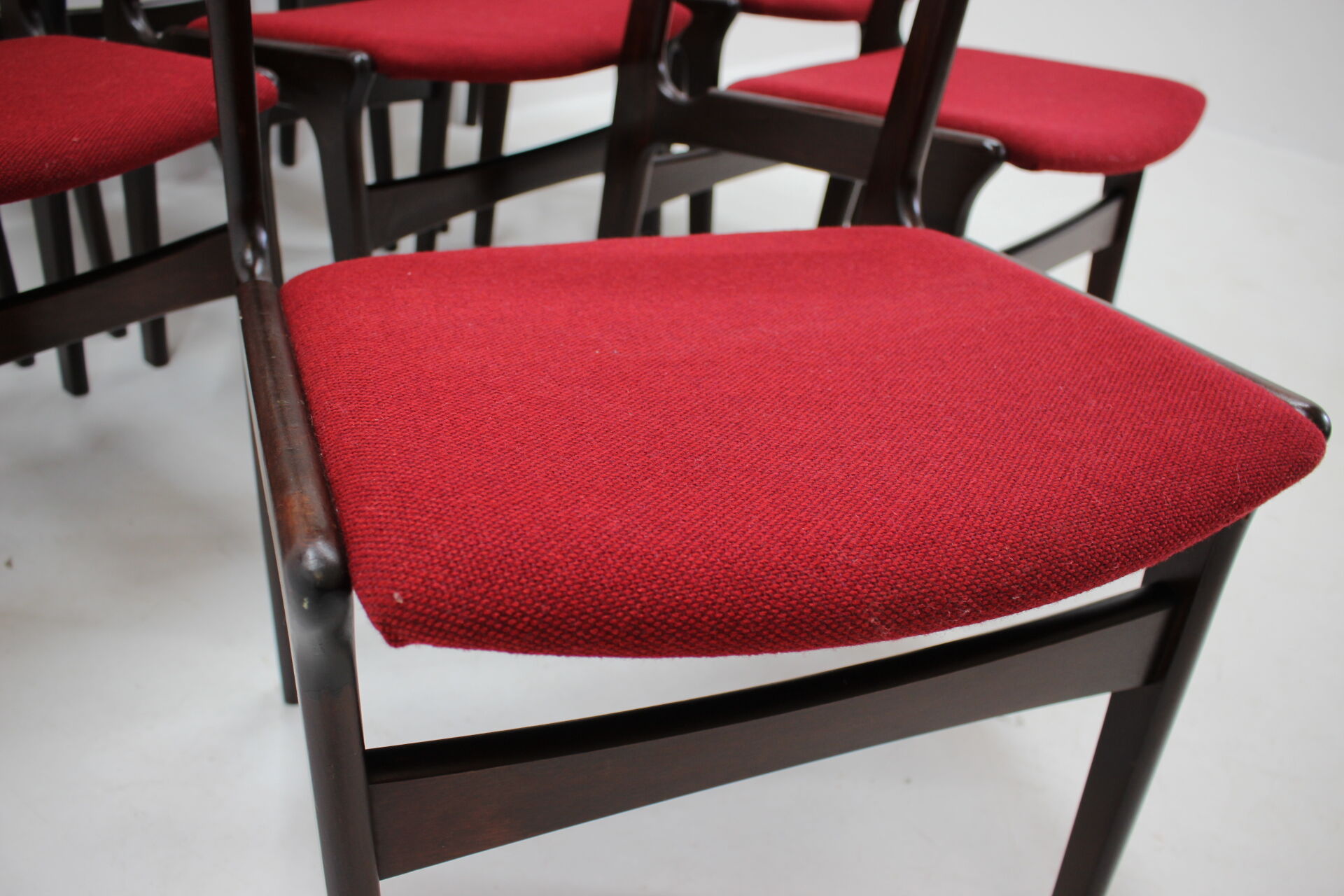 1960s Set of 8 Palisander Dining Chairs, Denmark