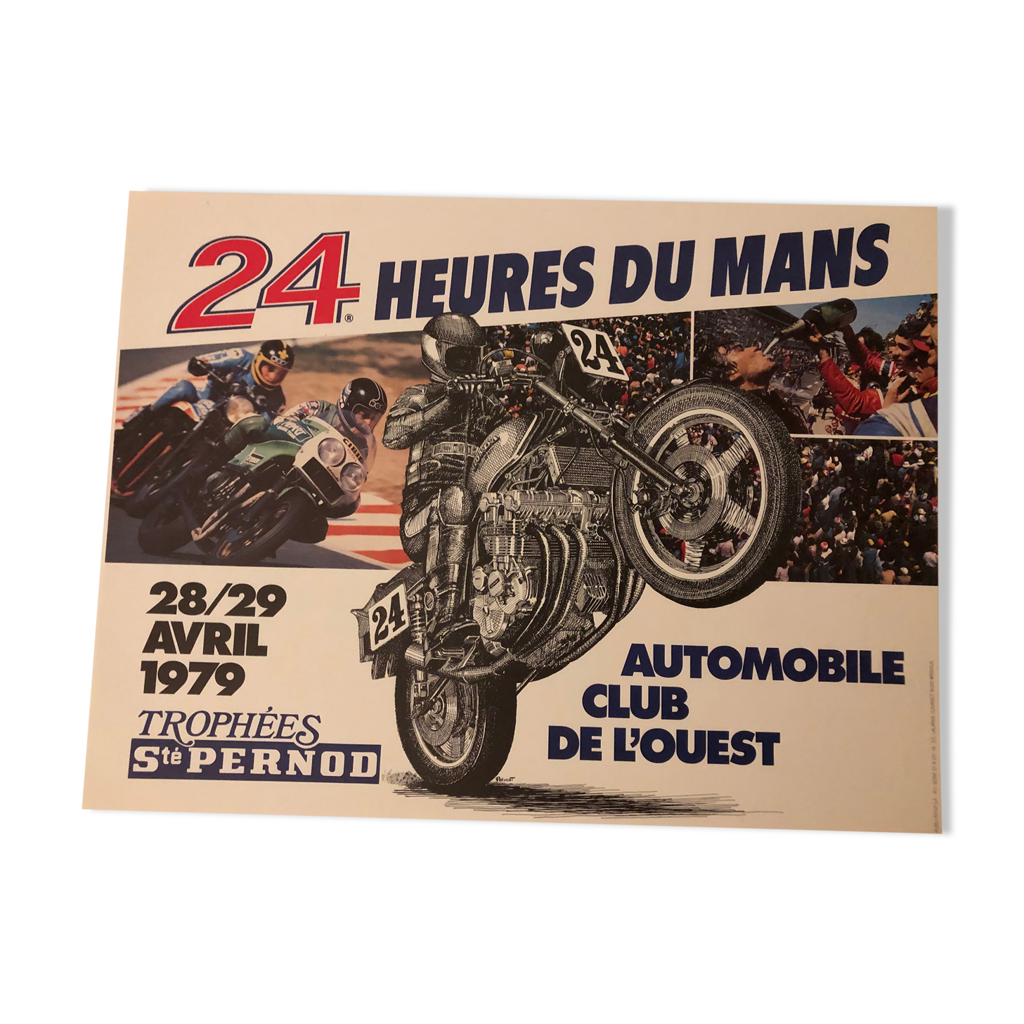 Original poster Prévost 24 Hours of Le Mans Moto 1979