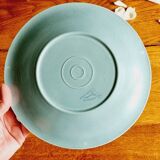 10 assiettes à desserts en céramique bleu Longchamp