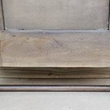 Art Deco Burmese Teak Barber Shelf Mirror