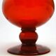 Vase, mid-century modern, red glass, designed by J. Słuczan-Orkusz, Poland, 1970s