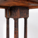Pedestal table in wood and marble