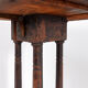 Table piédestal en bois et marbre