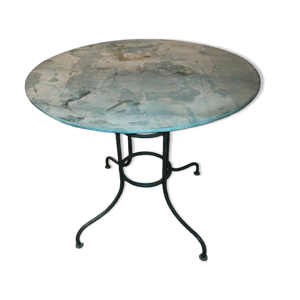 table de jardin fer forgé