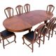 Large extendable table with eight chairs, late 19th century, France. After renovation.