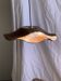 Moyenne suspension feuille plate ondulée en teck fleur stries D:40