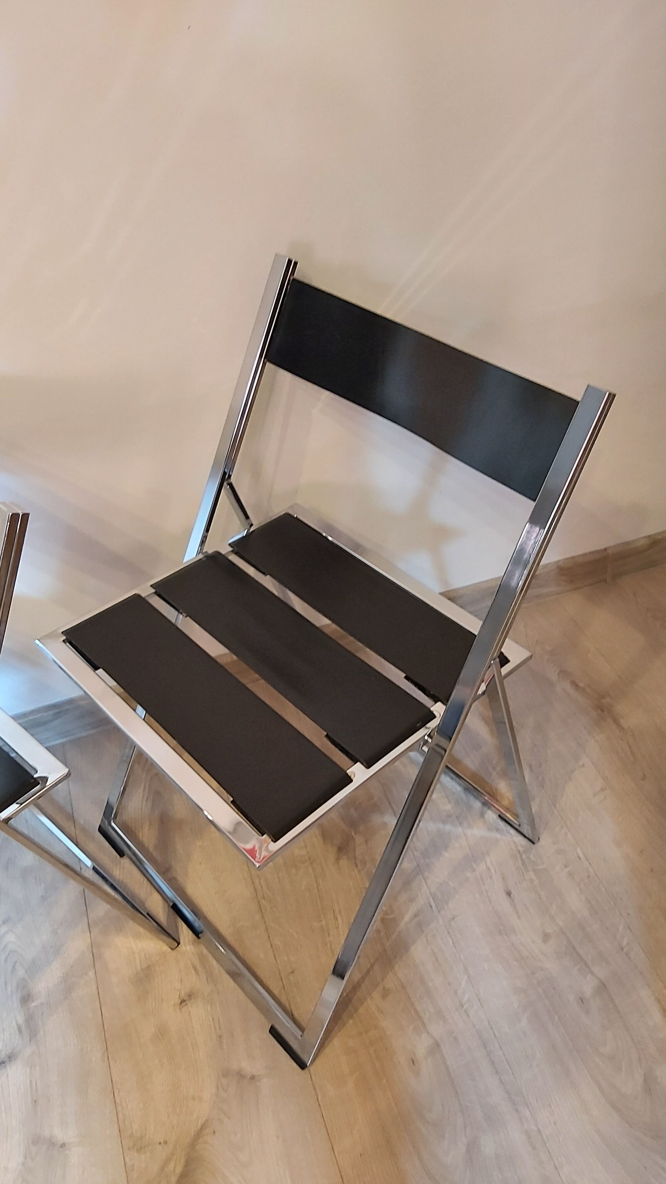 Pair of folding chairs, 1980s
