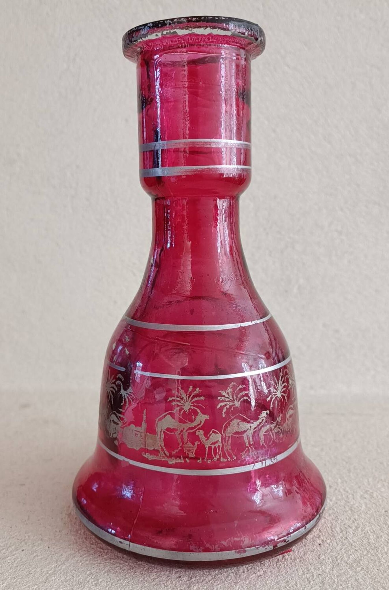 Molded glass vase